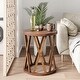 preview thumbnail 2 of 26, COZAYH Farmhouse End Table, Rustic Round Coffee Table with X-Motifs Legs, Wood Textured Top for Boho, French Country Decor