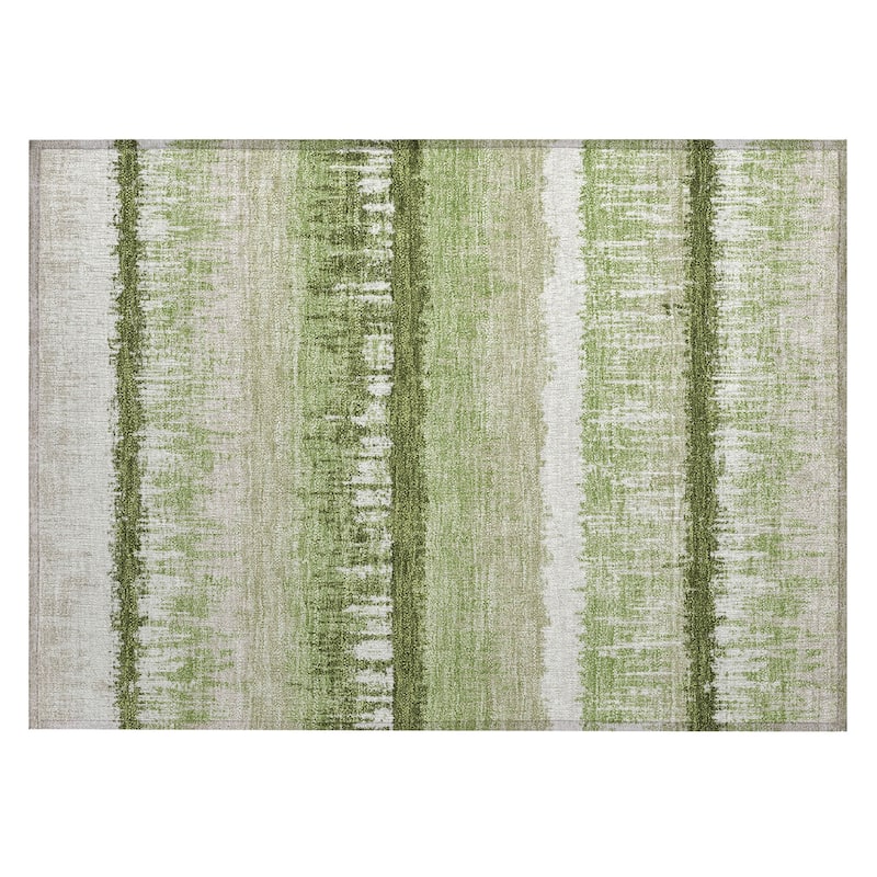 Machine Washable Indoor/ Outdoor Abstract Ombre Chantille Rug