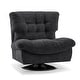 preview thumbnail 33 of 37, MCombo Swivel Accent Chair, Modern Tufted Upholstered Armless Chairs, Wide Seat Single Sofa Chair