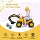 preview thumbnail 10 of 8, Costway Kids Toddler Ride On Excavator Digger Truck Scooter Seat