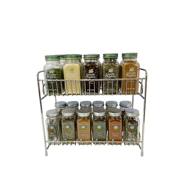 Evelots Free Standing 2-Tier Countertop Rack-Chrome Plated Iron - 2 Tier. Opens flyout.