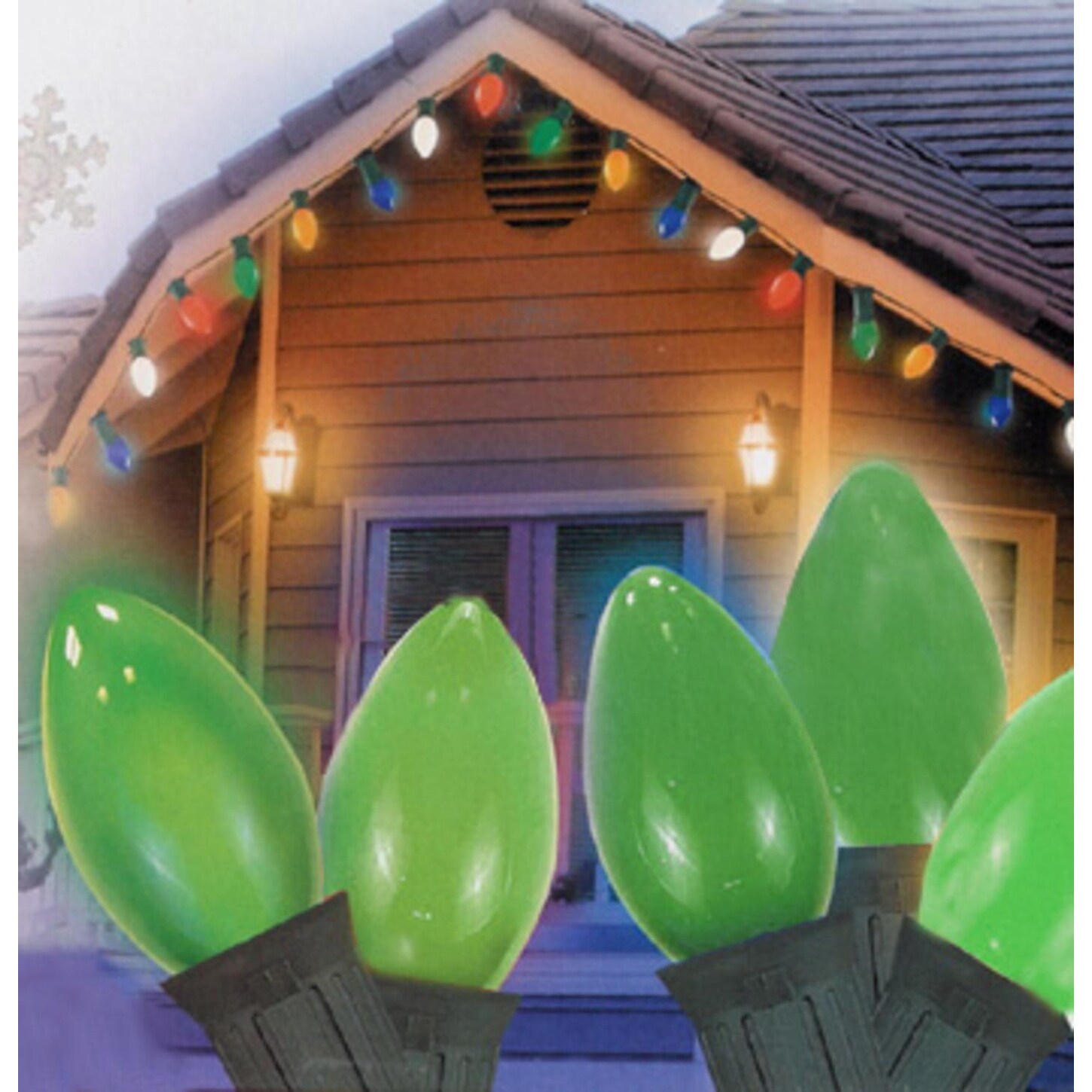 Shop 25 Ceramic Style Opaque Green Led Retro Style C7 Christmas Lights Green Wire Overstock 18859997
