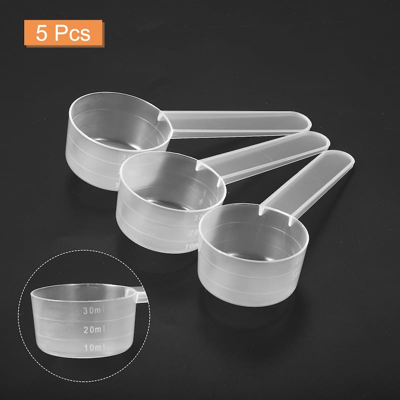 Plastic Measuring Spoons Powder Scoops Spoon Table Spoon,15g/30ml - Clear