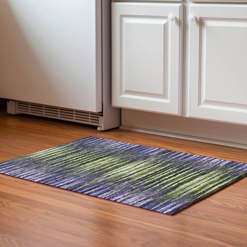 Premium Washable Super Soft Mayfield Rug - Purple - 1' 8" x 2' 6" - Rectangle