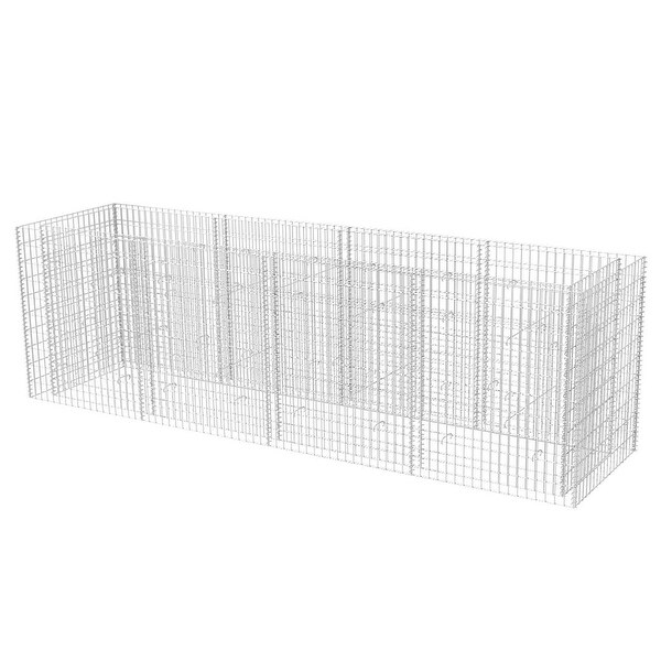 vidaXL Gabion Planter Steel 141.7"x35.4"x39.4"