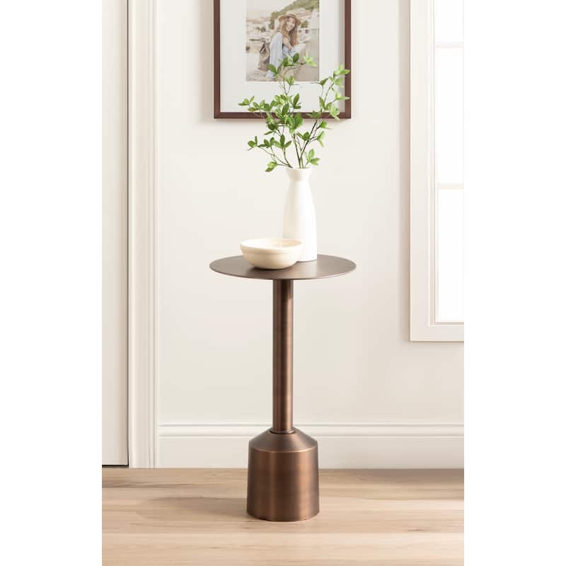 Kate and Laurel Cannings Round Metal Table
