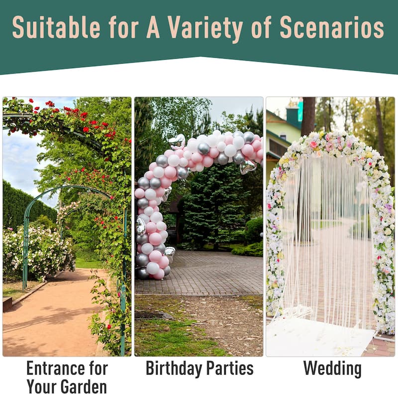 Outsunny Decorative Garden Trellis with Two Latched Doors for Climbing Vines & Weddings