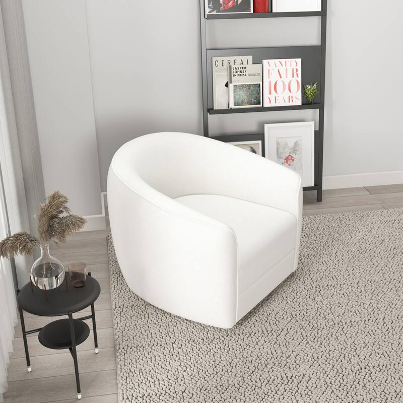 Lantern Mid-Century Modern Round Back Swivel Chair