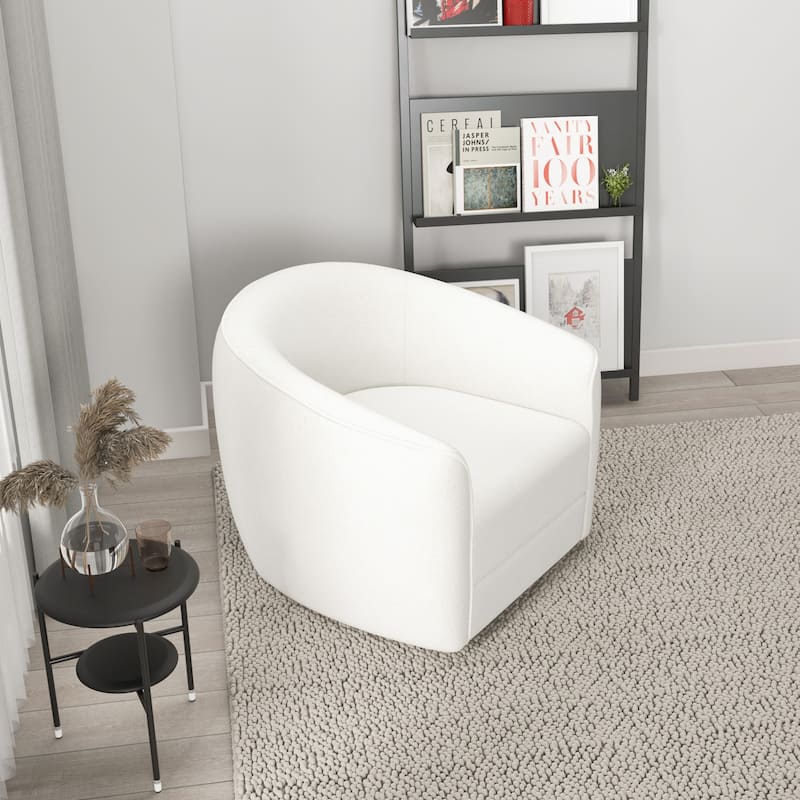 Lantern Mid-Century Modern Round Back Swivel Chair