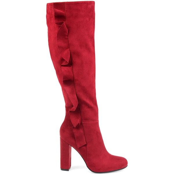 red knee high boots size 11