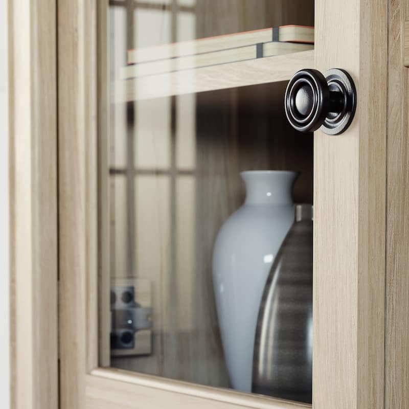 Wood Hutch with Storage Compartments, Brown - 65.12" W x 13.62" D x 40.04" H