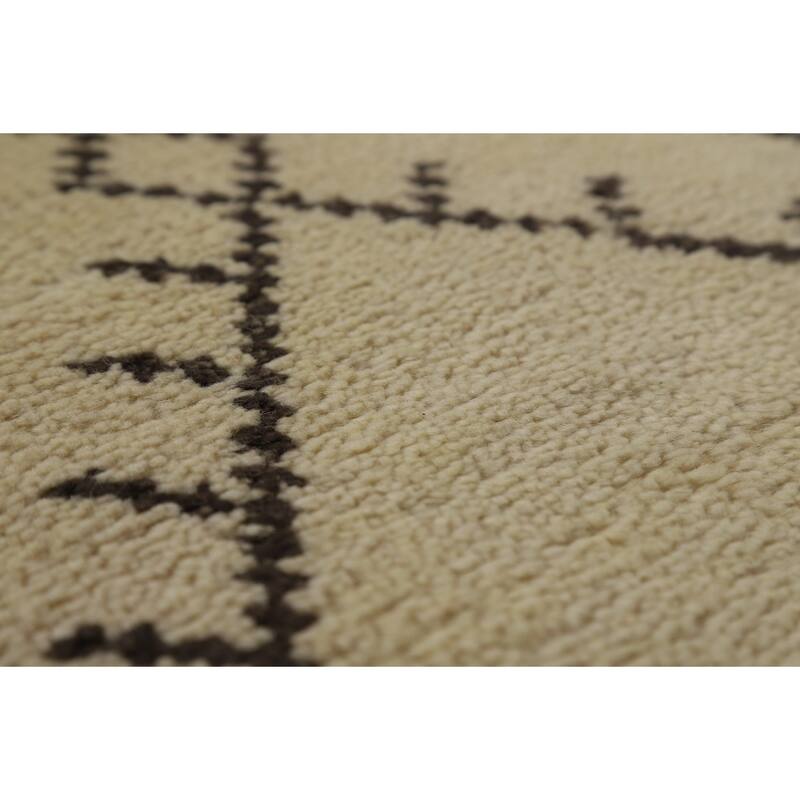 Trellis Moroccan Oriental Area Rug Handmade Bedroom Wool Carpet - 5'6" x 7'10"