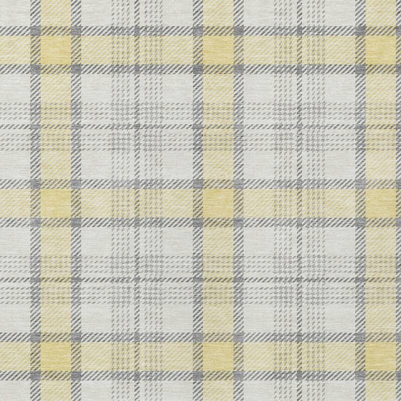 HomeRoots Plaid Transitional Rectangle Outdoor Rug