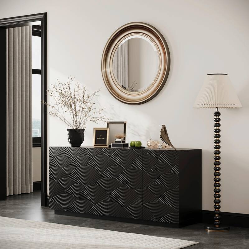 Luxurious Storage Cabinet with Freestanding Anti-Tip Design