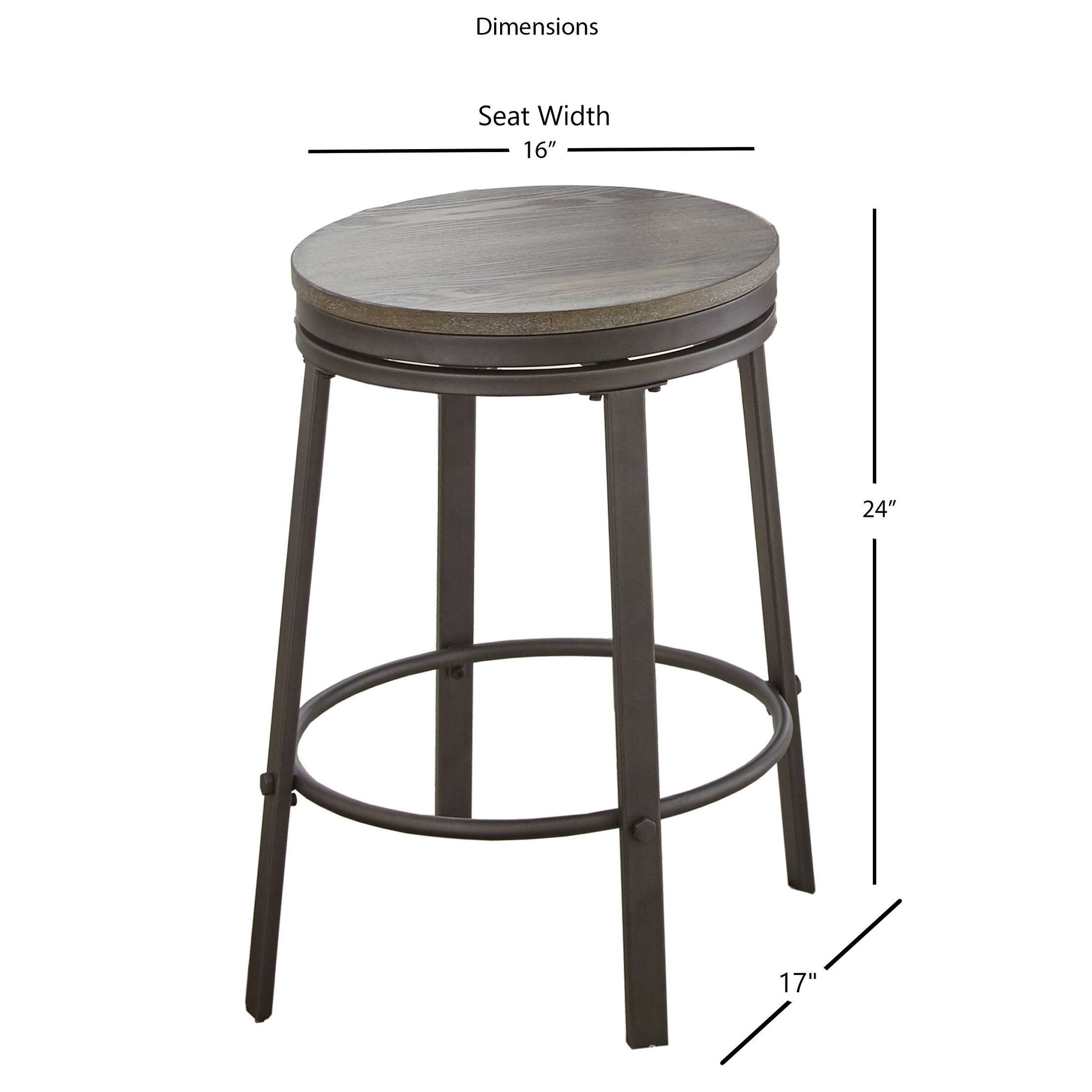 Perry Grey Counter Height Swivel Stool by Greyson Living (Set of 2