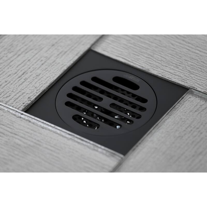 Watercourse Symmetric 4" Square Grid Shower Drain