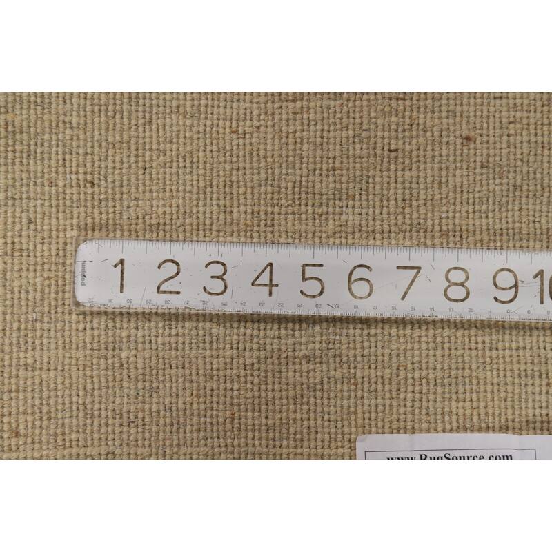 Ivory Gabbeh Modern Foyer Rug Hand-Knotted Wool Carpet - 2'9"x 4'0"