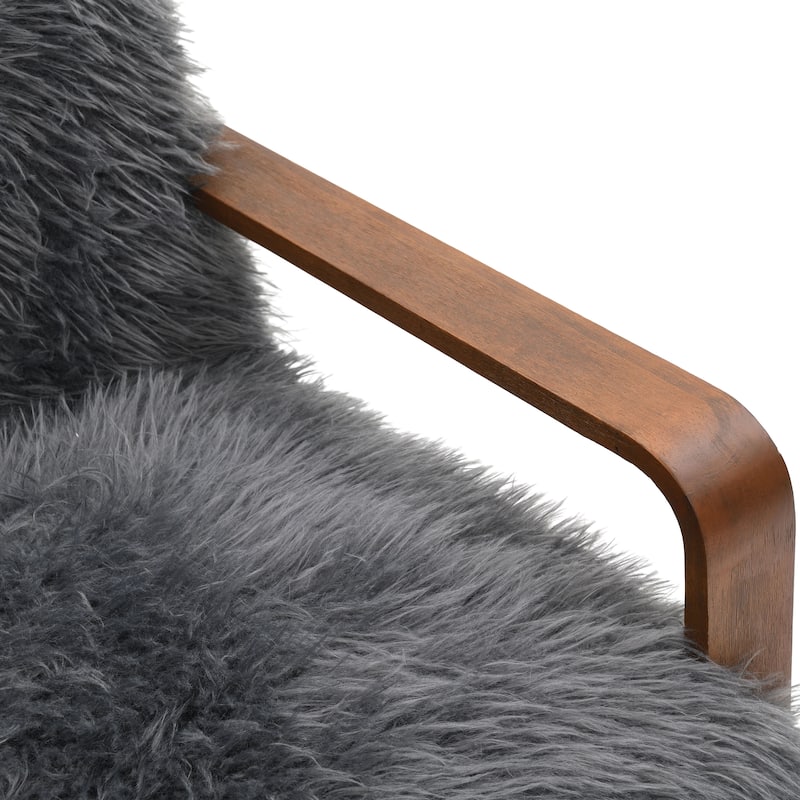 Furniture of America Neyra Modern 28-inch Faux Fur Accent Arm Chair