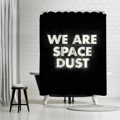 Americanflat 71" x 74" Shower Curtain, We Are Space Dust by Joe Van Wetering