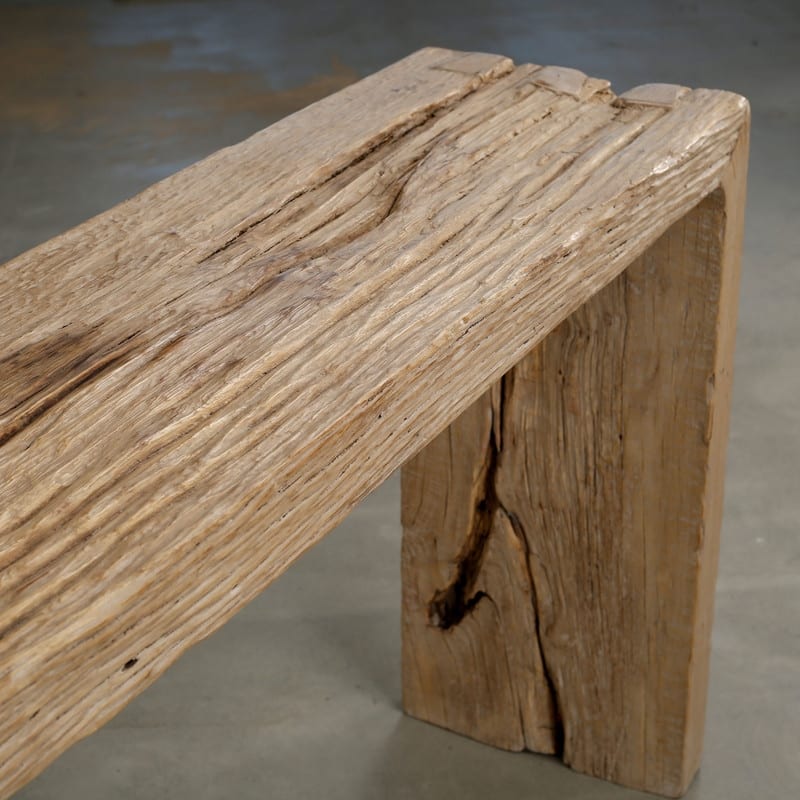 Approx. 8-9Ft Long Vintage Waterfall Console Table Weathered Natural Wood (Size And Finish Vary)