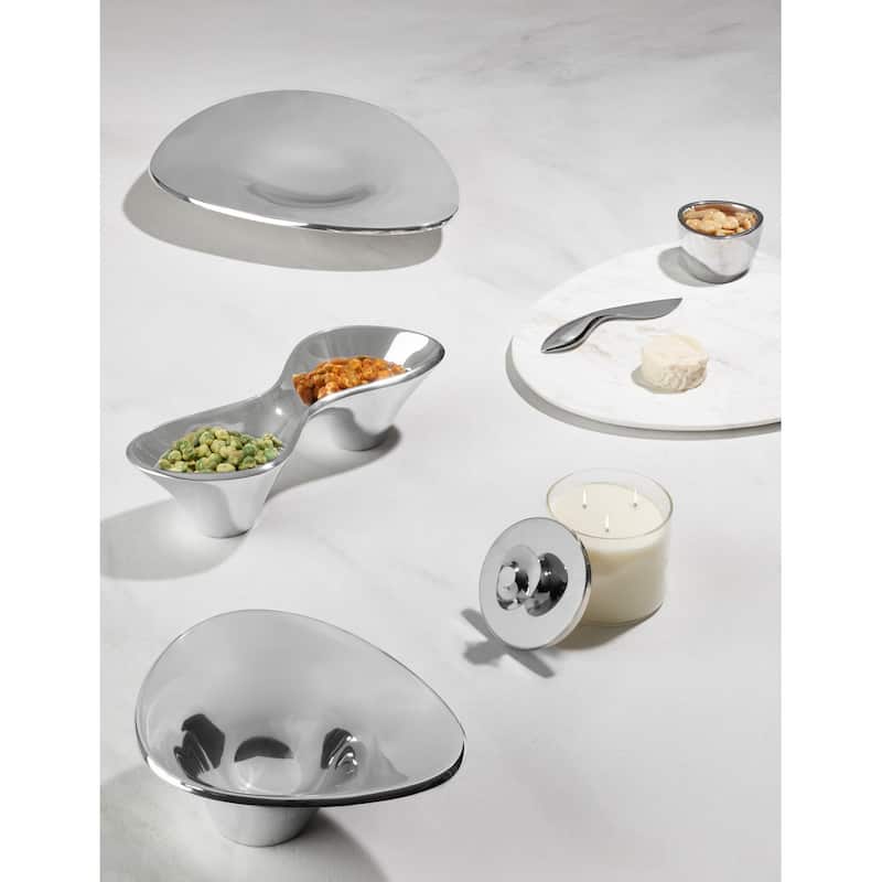 Nambe The Cortina Low Pedestal Tray