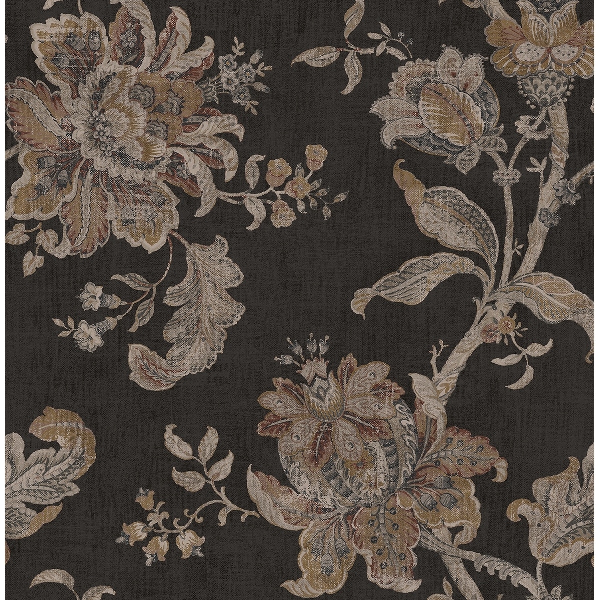 Seabrook Designs Etched Jacobean Prepasted Wallpaper - 20.5 in. W x 33 ft. L
