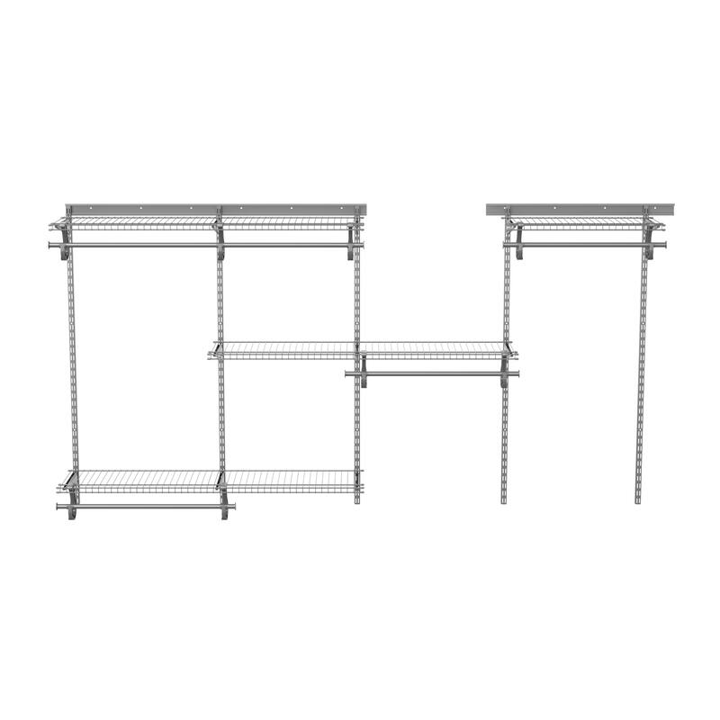 ClosetMaid ShelfTrack 60-96 Inch Wide Wire Closet Organizer
