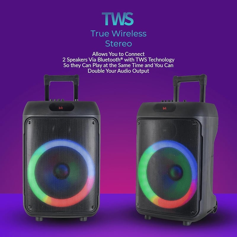 IQ Sound 12-Inch Portable Bluetooth Party Speaker