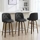 preview thumbnail 170 of 187, 26"/29" Swivel Counter Height Bar Stools, Counter Stools w/ Bentwood Legs Set of 3 - PU-Black - Bar Height