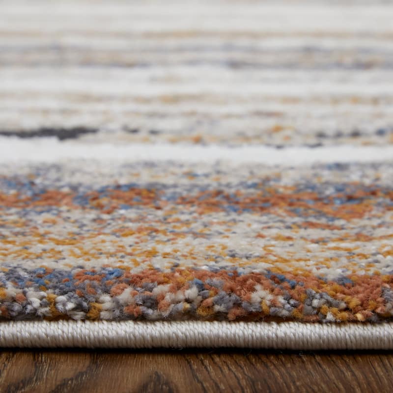 Grand Bazaar Odera Machine Made Stripes Modern Area Rug