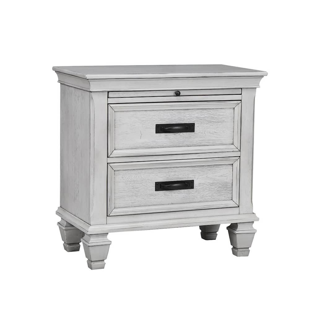 MDF Nightstand with 2 Drawers