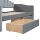 preview thumbnail 12 of 37, Velvet Twin Daybed with Storage Drawers and USB Ports, Upholstered Sofa Bed