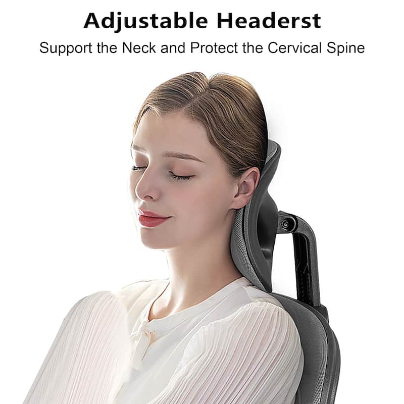 VECELO High Back Ergonomic Office Chair with Adjustable Headrest Armrest Mesh Lumbar Support