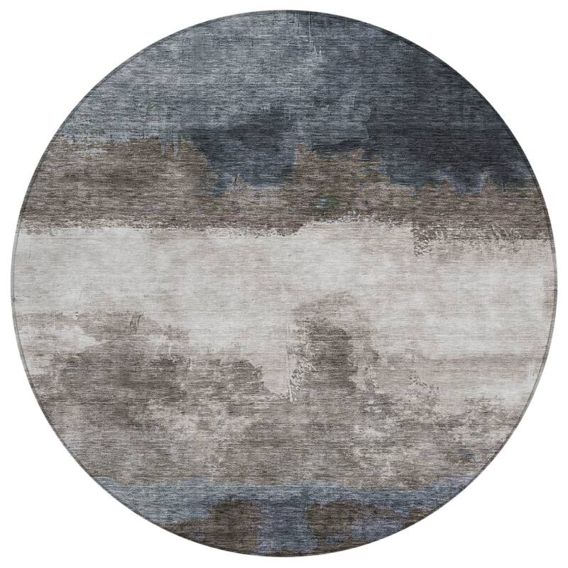 HomeRoots Abstract Transitional Rectangle Outdoor Rug