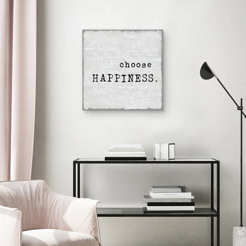 Choose Happiness by Jamie MacDowell Canvas Art Print