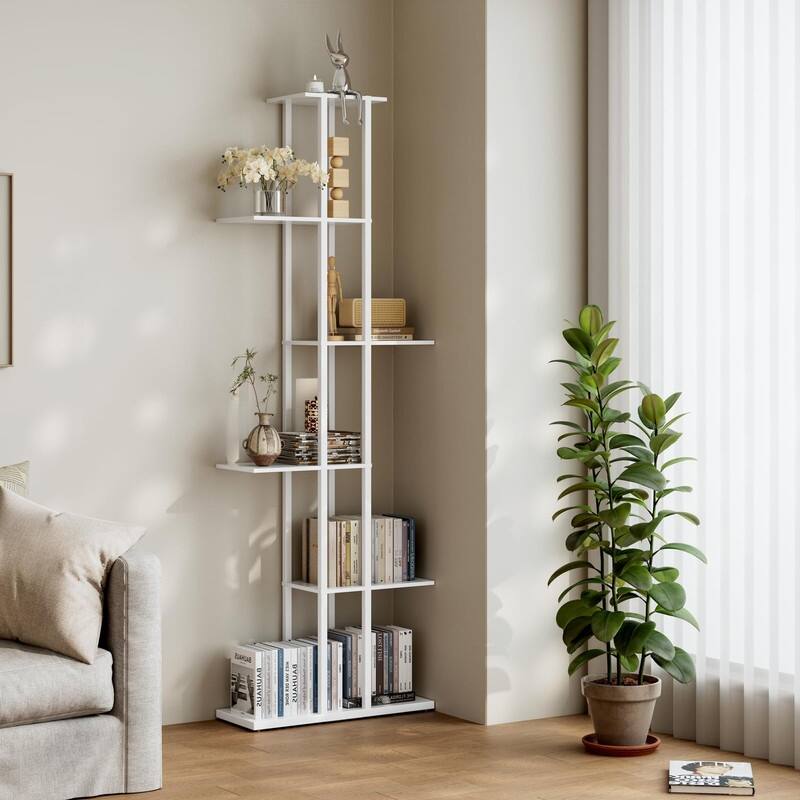 6-Tier Bookshelf - 9.4 x 20.8 x 62.2 inches