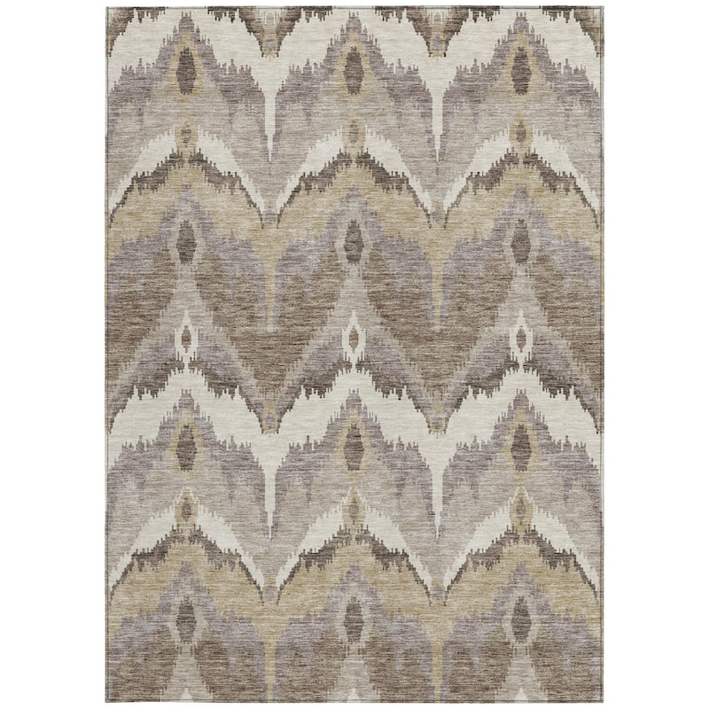 HomeRoots Ikat Transitional Rectangle Outdoor Rug