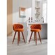 preview thumbnail 10 of 47, Ostweer Furniture Set of 2 Solid Wood Bar Stools - Beige Orange