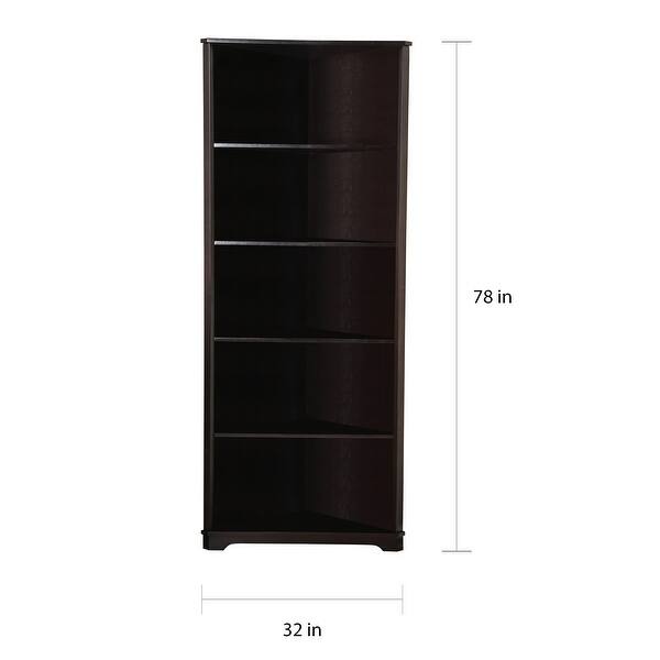 Furniture Of America Copley Transitional Solid Wood Corner Bookshelf Overstock 18101111