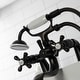 preview thumbnail 19 of 31, Kingston Brass Deck Mount Clawfoot Tub Faucet with Hand Shower