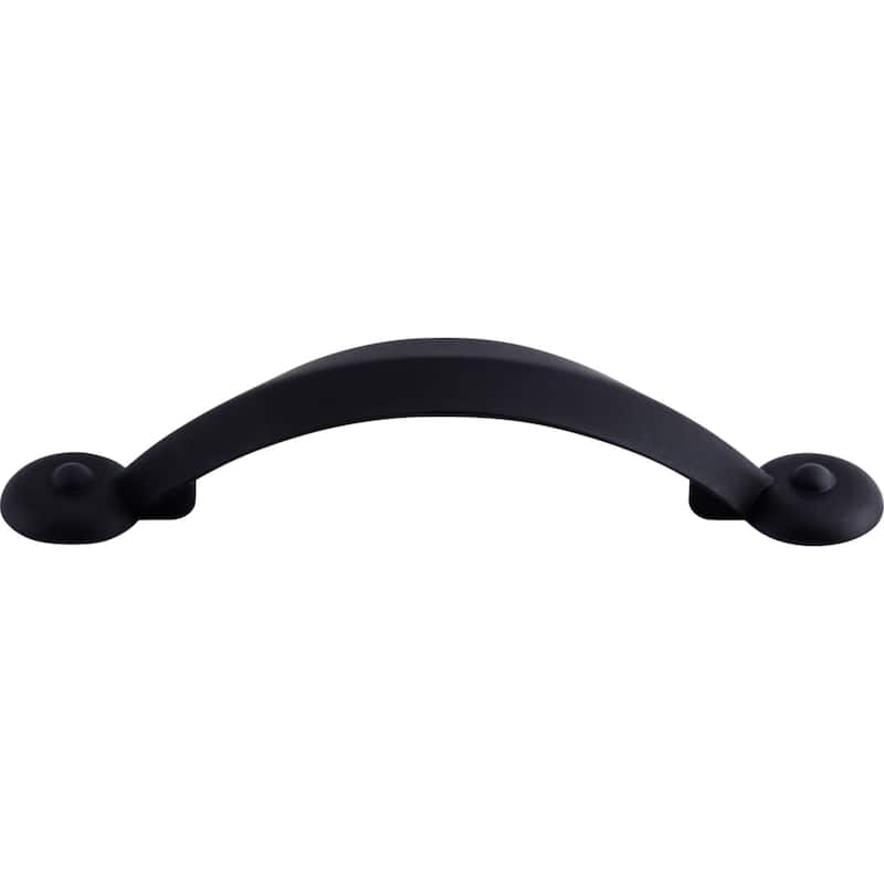 Top Knobs Angle 3 Inch Center to Center Handle Cabinet Pull from the - Flat Black