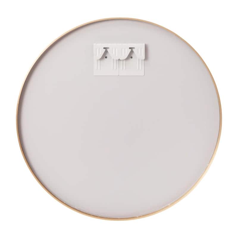 Accent Wall Mount Mirror with Aluminum Frame - Round Wall Mirror