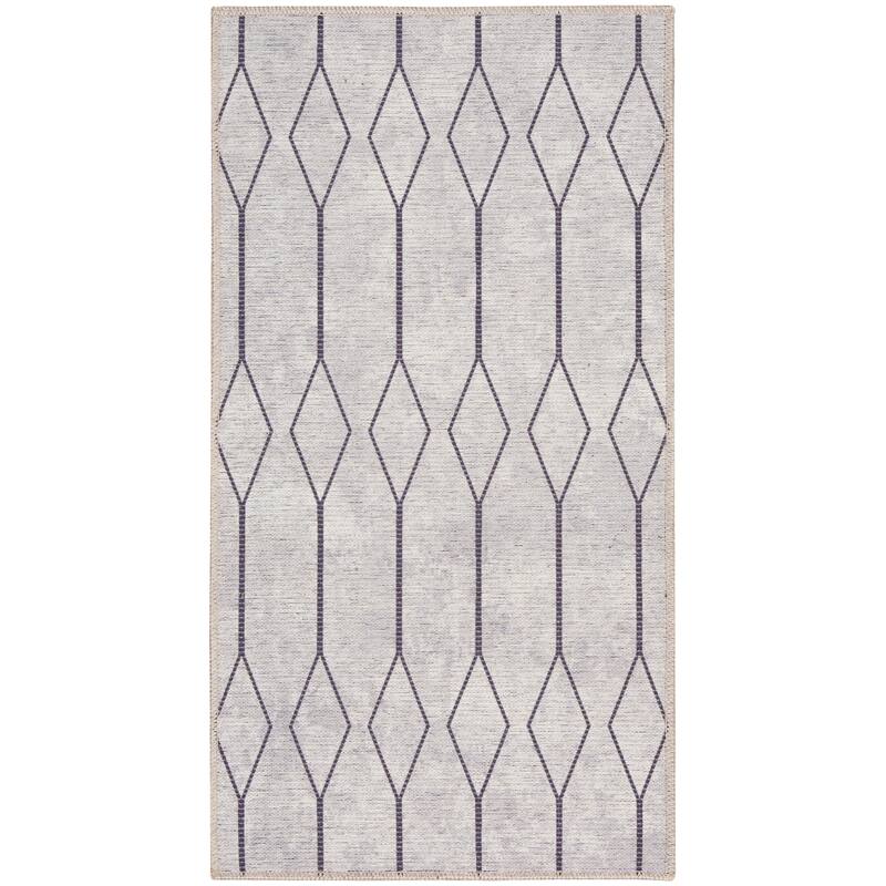New Concept Washables Indoor only Geometric Machine Washable Area Rug