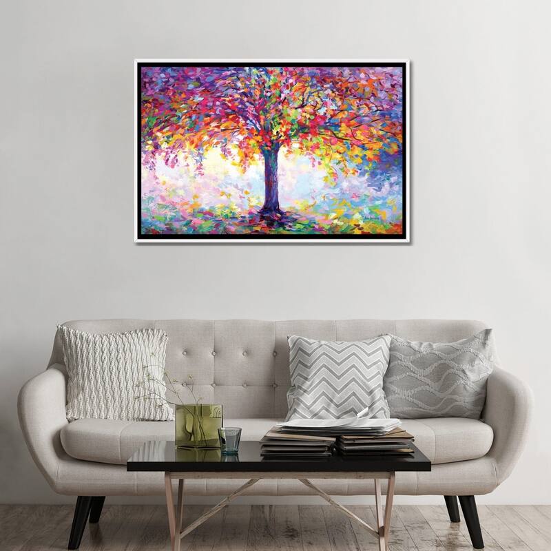 iCanvas "Tree of Happiness" by Leon Devenice Framed