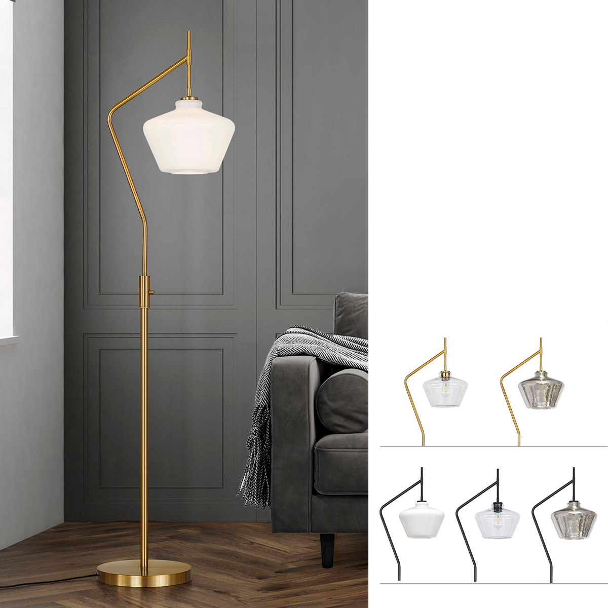 Sculptural glass floor lamp outlet