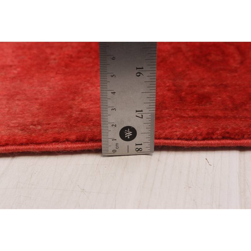 ECARPETGALLERY Hand-knotted Vibrance Light Red Wool Rug - 6'1 x 8'6