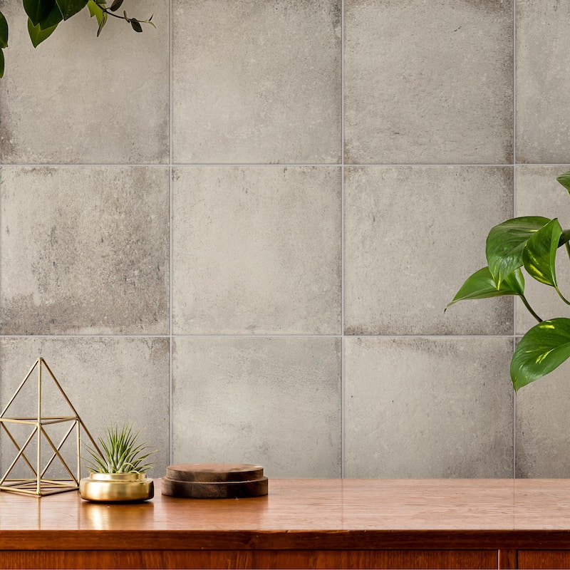 Merola Tile D'Anticatto Bianco 8-3/4" x 8-3/4" Porcelain Floor and Wall Tile