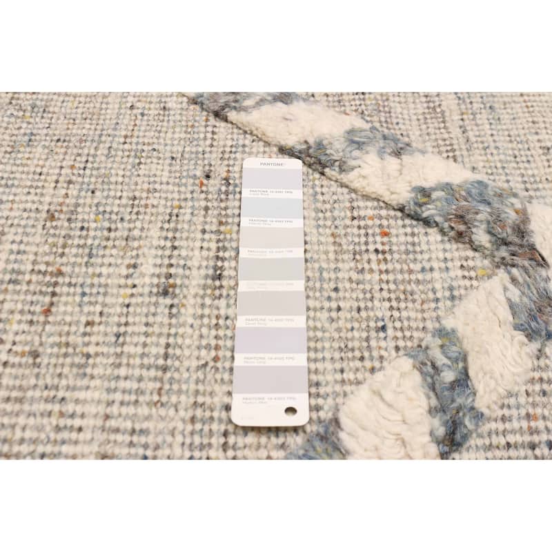 ECARPETGALLERY Hand-knotted Tangier Grey Wool Rug - 8'3 x 9'9
