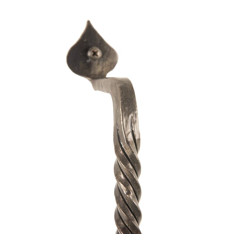 Twisted Wrought Iron Door Handle/Pull 9 1/4-in by Artesano Home Decor