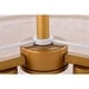 preview thumbnail 13 of 11, Alena Matte Gold 3-Light Two-Tier Fabric Drum Shade Chandelier